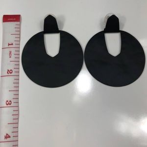 Kendra Scott Diane Matte Black Statement Earrings